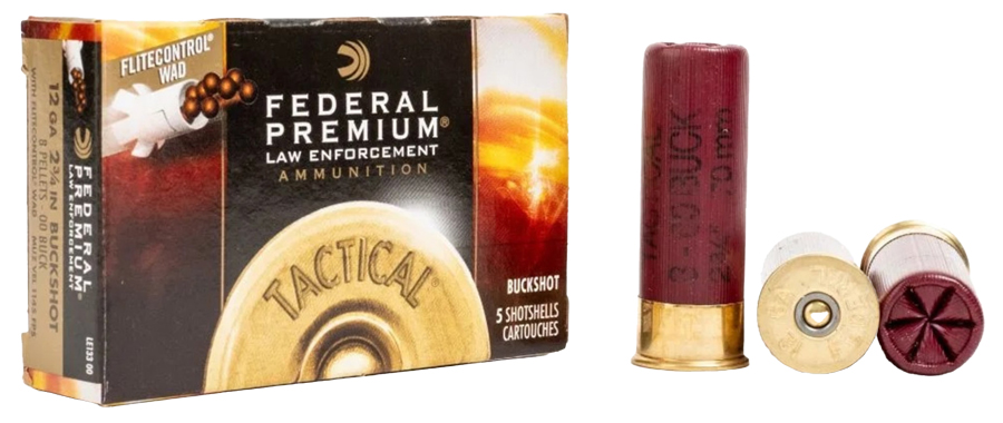 Federal LE133 00 LE 12 Gauge Tactical Low Recoil 8 Pell. 00 Buckshot