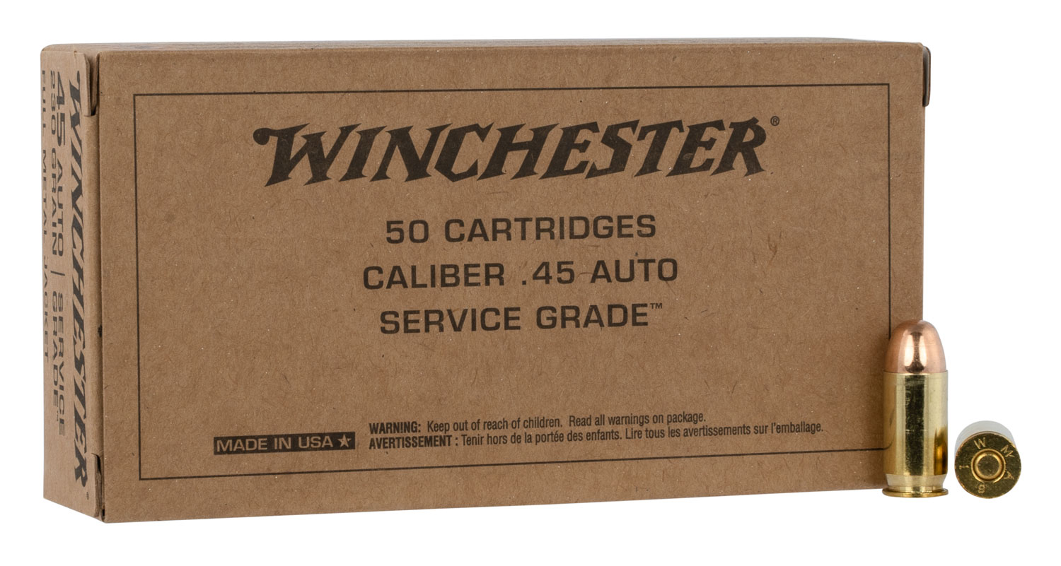 45 ACP/Auto Ammo - Winchester Ammo USA Service Grade FMJ Winchester USA Service Grade FMJ Ammo