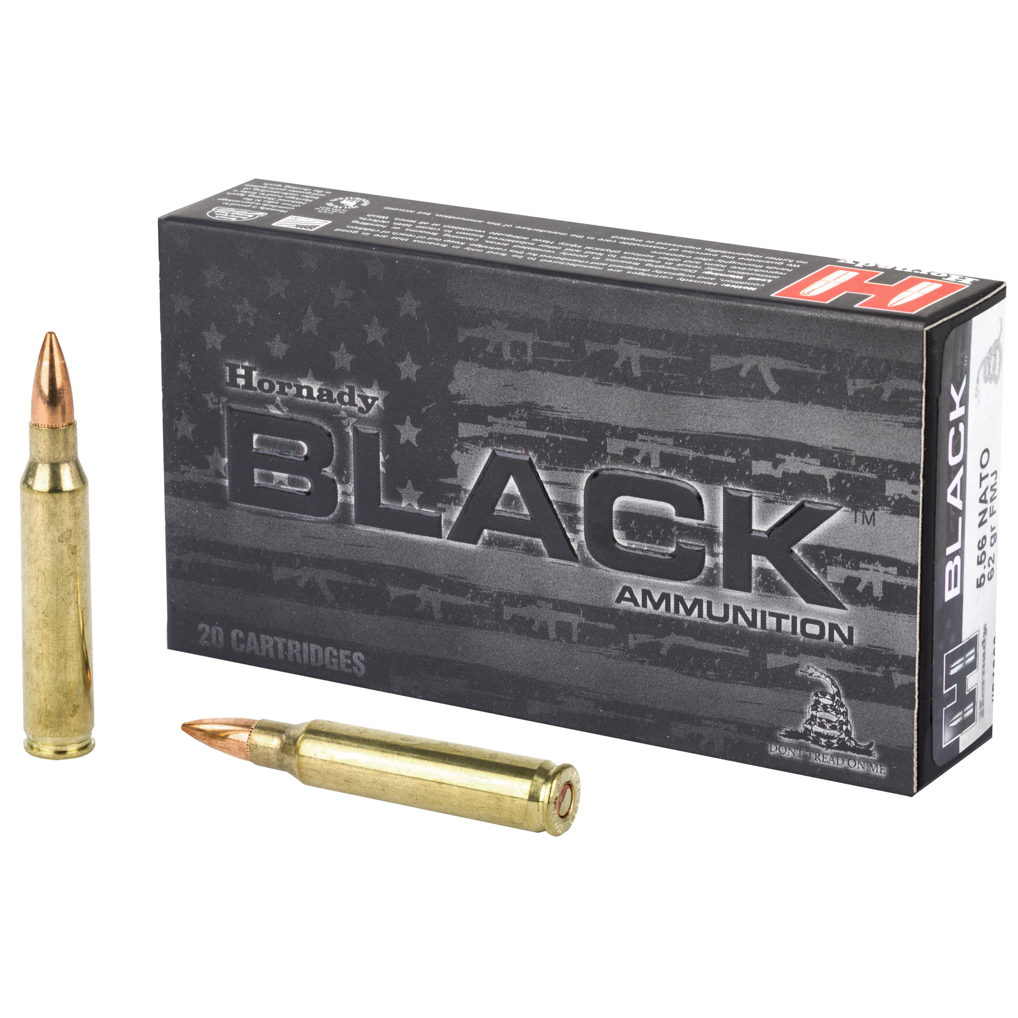 5.56 NATO Ammo - Hornady Black FMJ Hornady Black FMJ Ammo